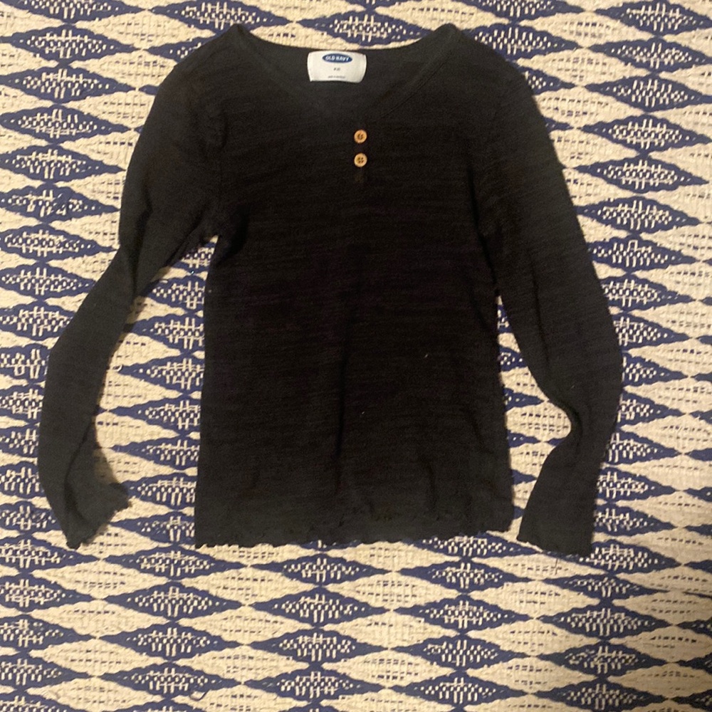 Black button down sweater